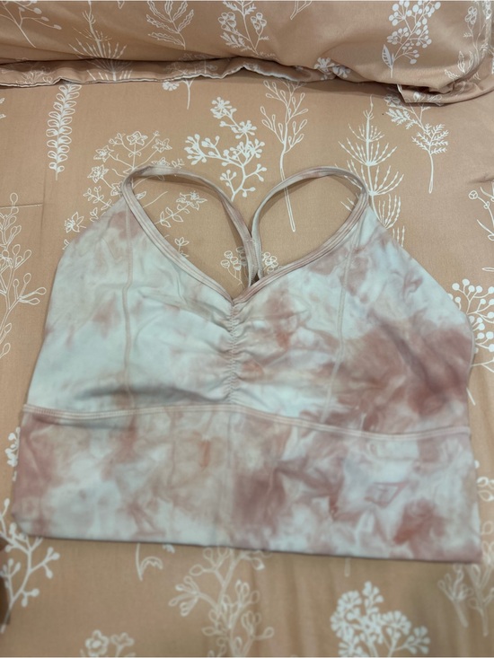 Gymshark Pants - Gymshark Tie-Dye Seamless Camisole - Dusty Pink and White